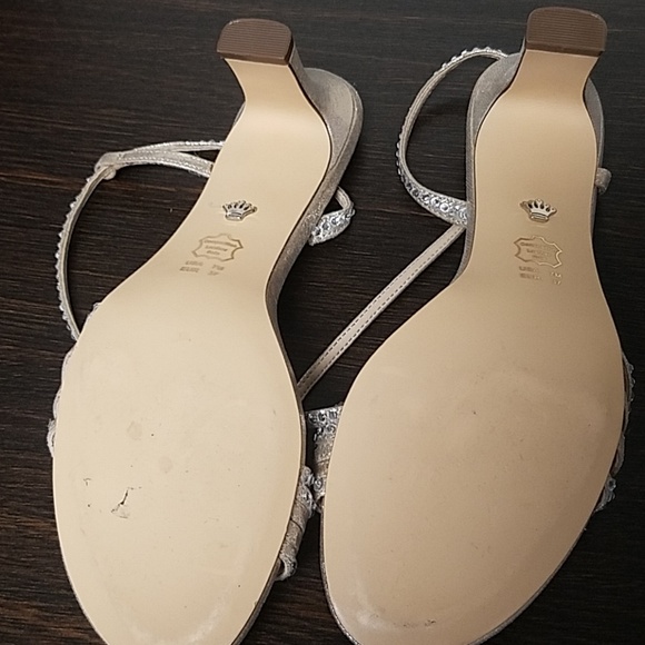 Nina gold strappy heels - Picture 3 of 4